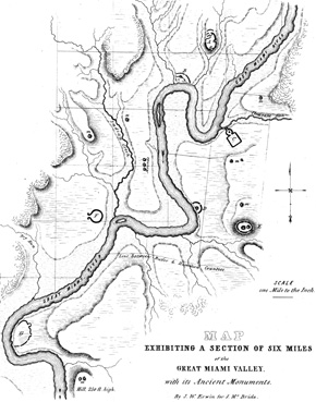 1819 OH MAP OHIO Kent Muskingum Miami River Germantown Pierpont Hicksville HUGE 